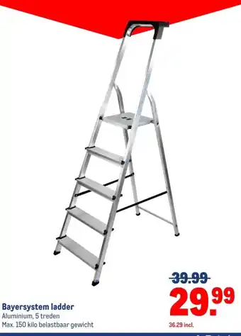 Makro Bayersystem ladder aanbieding