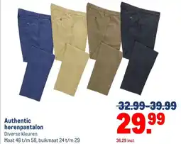 Makro Authentic herenpantalon aanbieding