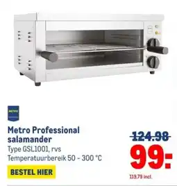 Makro Metro Professional salamander aanbieding