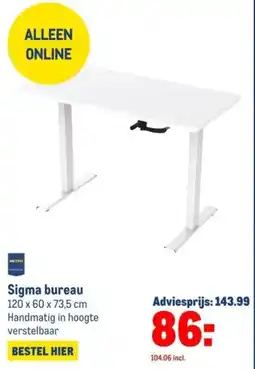 Makro Sigma bureau aanbieding