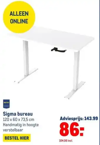 Makro Sigma bureau aanbieding