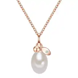 Douglas Valero Pearls Zilveren ketting Sterling zilver Zirkonia Gekweekte zoetwaterparels in Zilver aanbieding