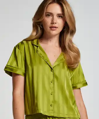 Hunkemoller Hunkemöller Jacket Satin Groen aanbieding