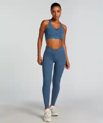 Hunkemoller Hunkemöller HKMX sportlegging met hoge taille Blauw aanbieding