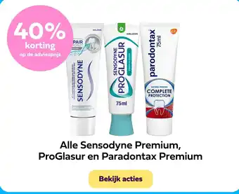 Plein.nl Alle Sensodyne Premium, ProGlasur en Paradontax Premium aanbieding