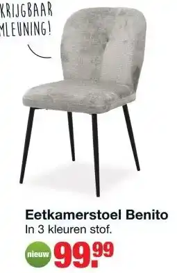 Budget Home Store Eetkamerstoel Benito Ivory aanbieding