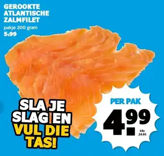 Boon`s Markt GEROOKTE ATLANTISCHE ZALMFILET aanbieding