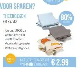 Boon`s Markt THEEDOEKEN set 2 stuks aanbieding