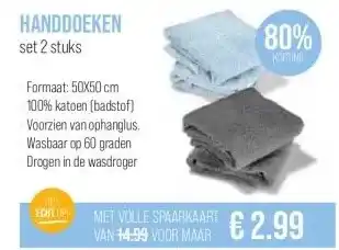 Boon`s Markt HANDDOEKEN set 2 stuks aanbieding