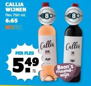 Boon`s Markt CALLIA WIJNEN fles 750 ml. aanbieding