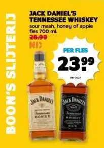 Boon`s Markt JACK DANIEL'S TENNESSEE WHISKEY aanbieding