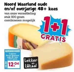 Boon`s Markt Noord Waarland oude en/of overjarige 48+ kaas aanbieding