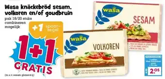 Boon`s Markt Wasa knäckebröd sesam. volkoren en/of goudbruin aanbieding