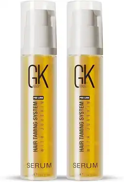 Amazon GK HAIR Global Keratin Organic Argan Hair Oil Serum Anti Frizz (Pack of 2 (10ml)) aanbieding