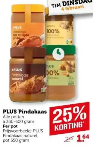 Coop PLUS Pindakaas aanbieding