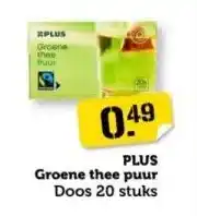 Coop PLUS Groene thee puur aanbieding