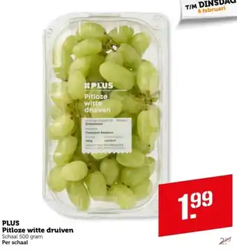 Coop PLUS Pitloze witte druiven aanbieding