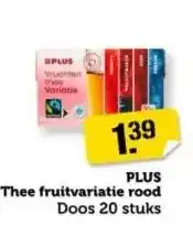 Coop PLUS Thee fruitvariatie rood aanbieding