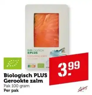 Coop Biologisch PLUS Gerookte zalm aanbieding