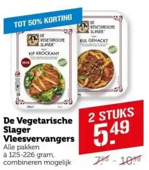 Coop De Vegetarische Slager Vleesvervangers aanbieding