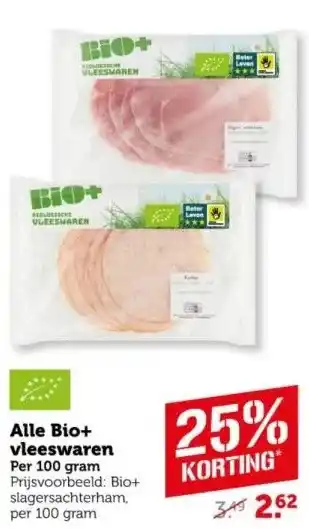 Coop Alle Bio+ vleeswaren aanbieding