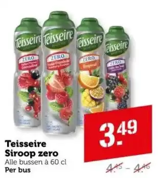 Coop Teisseire Siroop zero aanbieding