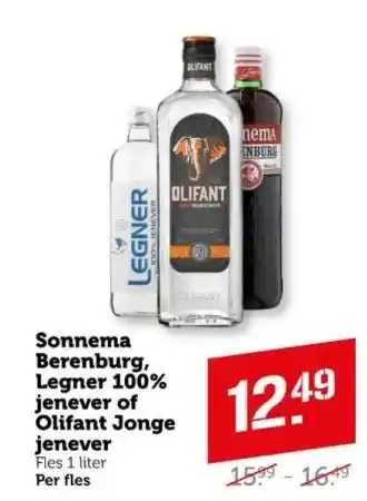 Coop Sonnema Berenburg, Legner 100% jenever of Olifant Jonge jenever aanbieding