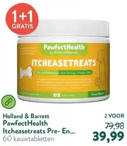 Holland & Barrett PawfectHealth Itcheasetreats Pre- En Probiotica Hond - 60 soft treats aanbieding