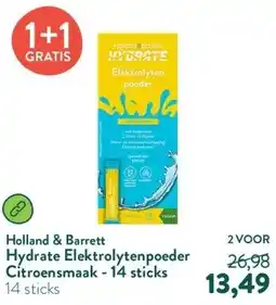 Holland & Barrett Hydrate Elektrolytenpoeder Citroensmaak - 14 sticks aanbieding