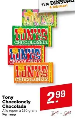 Coop Tony Chocolonely Chocolade aanbieding