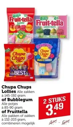 Coop Chupa Chups Lollies of Fruittella aanbieding