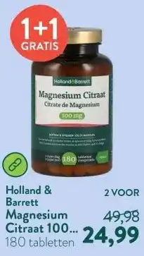 Holland & Barrett Magnesium Citraat 100 mg aanbieding