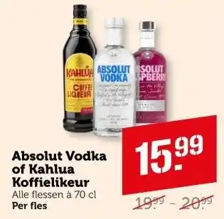 Coop Absolut Vodka of Kahlua Koffielikeur aanbieding