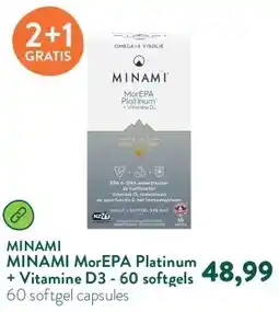 Holland & Barrett MINAMI MorEPA Platinum + Vitamine D3 - 60 softgels aanbieding