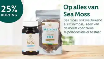 Holland & Barrett 25% KORTING Op alles van Sea Moss aanbieding