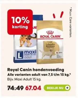 Pets Place Royal Canin hondenvoeding aanbieding