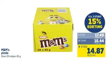 Makro M&M's pinda aanbieding