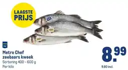 Makro Metro Chef zeebaars kweek aanbieding