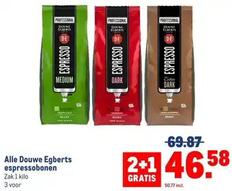 Makro Alle Douwe Egberts espressobonen aanbieding