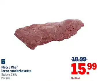 Makro Metro Chef lerse runderbavette aanbieding