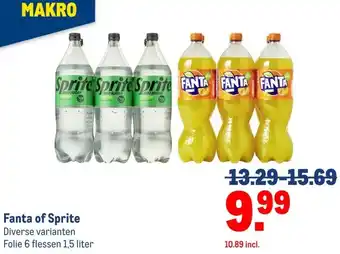 Makro Fanta of Sprite aanbieding