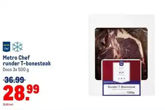 Makro Metro Chef runder T-bonesteak aanbieding