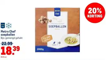 Makro Metro Chef soepballen aanbieding