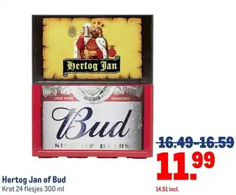 Makro Hertog Jan of Bud aanbieding