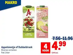 Makro Appelsientje of Dubbeldrank aanbieding