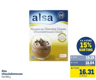 Makro Alsa chocolademousse aanbieding