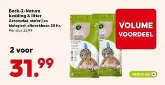 Pets Place Back-2-Nature bedding & litter aanbieding