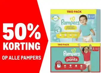 Makro 50% KORTING OP ALLE PAMPERS aanbieding