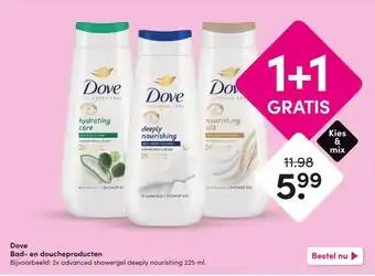 DA Dove Bad- en doucheproducten aanbieding