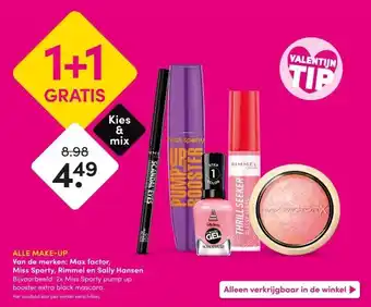 DA ALLE MAKE-UP Van de merken: Max factor, Miss Sporty, Rimmel en Sally Hansen aanbieding